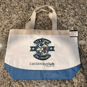 Disney Cruise Line Castaway Club Blue and White Tote Bag